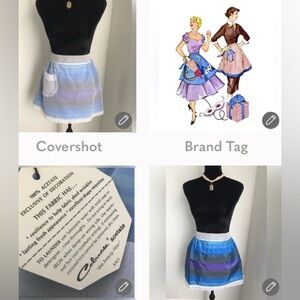 VTG 50’s organza half apron NWT